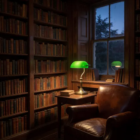 Old library at dusk