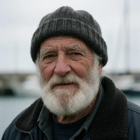 Portrait of an elderly fisherman